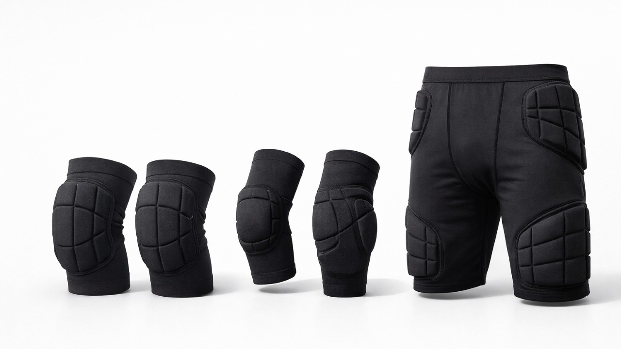 ニーパッド、エルボーパッド、パッド付きインナーの3種類