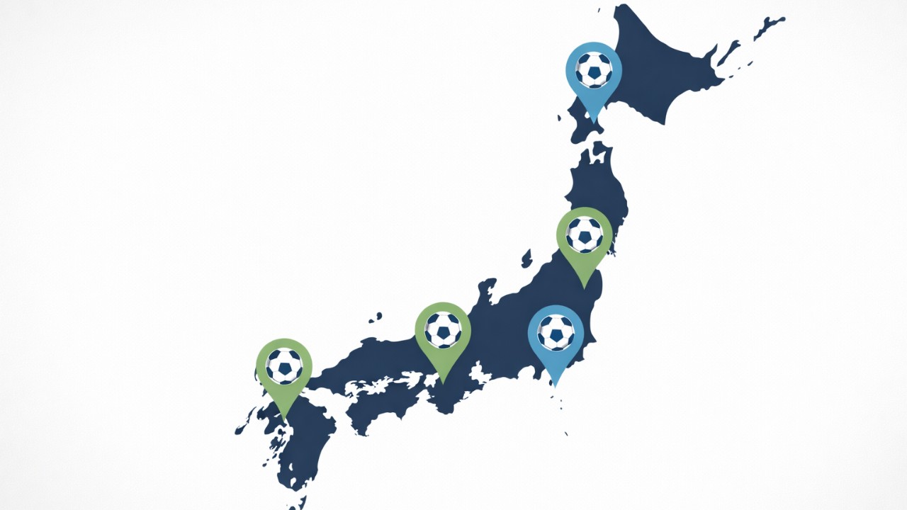 日本地図のシンプルなシルエット