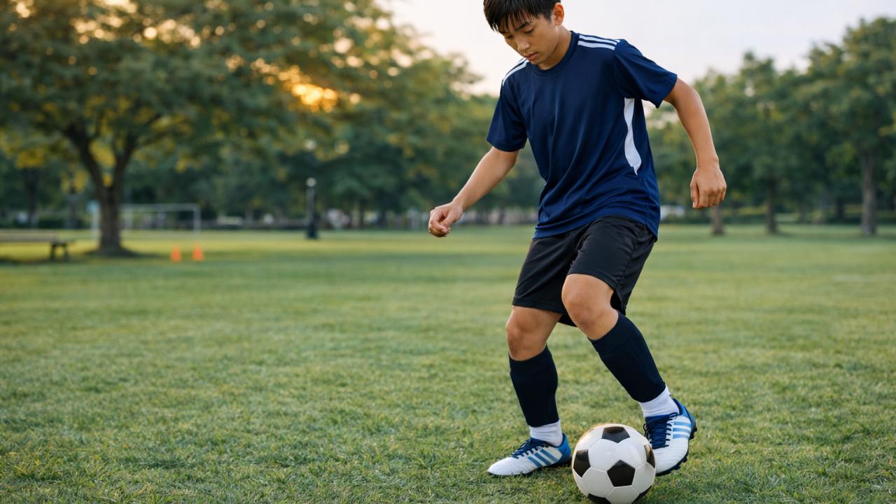 自宅でできるサッカー自主練習のイメージ